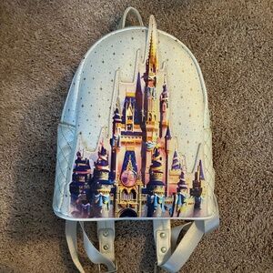 Loungefly White Disney 50th Anniversary Castle Backpack